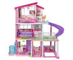 Barbie GNH53 - Traumvilla Puppenhaus mit Pool, Rutsche und rollstuhlgerechtem Aufzug, Pool und Rutsche, Geschenk für Kinder von 3 bis 7 Jahren