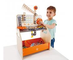 Hape E3028 - Tüftler-Arbeitstisch, MINT-Spielzeug, Experimentierset, Junior Inventor - Erfinden und Experimentieren