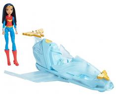 Mattel DYN05 DC Super Hero Girls Wonder Woman Puppe mit Unsichtbarer Jet