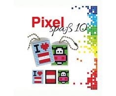 Pracht Creatives Hobby P90049-00505 - Pixel Spaß Bastelset 10, für 2 Medaillons, Schlüsselanhänger, für Kinder, Jungen und Mädchen, als kleines Geschenk, Mitgebsel, für den Kindergeburtstag