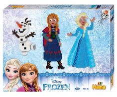 Hama 7947 - Geschenkpackung Frozen, ca. 4000 Bügelperlen und 2 quadratische Stiftplatten