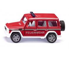 SIKU 2306, Mercedes-AMG G65 Feuerwehr-Geländewagen, 1:50, Metall/Kunststoff, Rot, Inkl. Anhängerkupplung, Öffenbare Türen, Wechselbare Räder