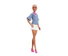Barbie FNJ40 Fashionista Puppe mit Buzz Cut und weißer Shorts