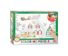 EuroGraphics 6111-0917 Farbe Me Santa s Schlitten 100 Teile (Puzzle)