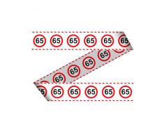 Folat 15m Absperrband Verkehrsschild Geburtstag Zahl 65 Party