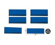 Write On Wipe Off Colored Magnet Strips (1 x 3, Blue), 25 Pack