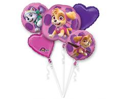 amscan 3482801 Bouquet Paw Patrol Skye & Everest Folienballon, Mehrfarbig, 0-999 Years