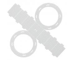 folia 9400/5 - Rundlaternen Rohlinge, Laternenzuschnitte aus Wellpappe, 5 Stück, weiß, zum Zusammenstecken ohne Kleber, ideal zum Gestalten individueller Laternen