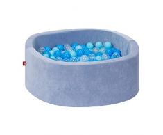 Knorrtoys 68184 - Bällebad soft - Soft blue - 300 Bälle soft blue/blue/transparent