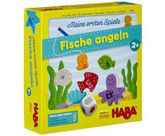 Haba 4983 - Meine ersten Spiele Fische angeln, spannendes Angelspiel mit bunten Holzfiguren, Lernspiel und Holzspielzeug ab 2 Jahren, Motorikspielzeug