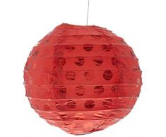 Amscan International 249000–40 12 cm Apple Red Hot Prägung Papier Laternen