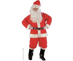 Widmann 1546S – Kostüm, Weihnachtsmann Deluxe, Kasack, Hose, Gürtel, Hut, Stiefelüberzieher, Perücke, Augenbrauen, Bart mit Schnurrbart, rot-weiß, Nikolaus, Santa Claus, Weihnachten, Nikolaustag