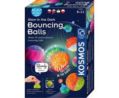 KOSMOS 616663 - Fun Science - Nachtleuchtende Flummi Power Experimentierset, mehrsprachige Version (HU, CZ, SK, PL, Nicht DE) Stelle 20 kunterbunte Power-Bälle her, für Kinder, Gummiball selber machen