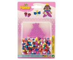 Hama 4181 Princess Small Pack Kleine Blister-Packung Prinzessin, Bügelperlen Midi, ca. 450 Stück inklusive Stiftplatte und Zubehör, bunt, Einheitsgröße