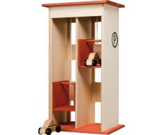 Rülke Holzspielzeug 23167 Puppenhaus, holzfarben, rot