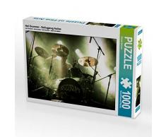 CALVENDO Puzzle Hell Drummer - Schlagzeug Action 1000 Teile Lege-Größe 64 x 48 cm Foto-Puzzle Bild von Renate Bleicher