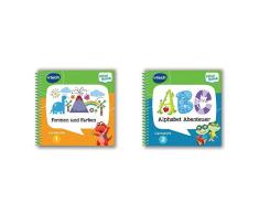 Vtech 80-480504 - Magibook - Lernstufe 1 - Formen und Farben & 80-480604 - Magibook - Lernstufe 2 - Alphabet Abenteuer