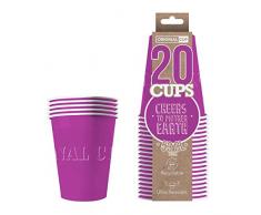 Original Cup - 20 x Amerikanische Pappbecher für Bier Pong 53cl - Trinkspiele - Partyzubehör - Lila