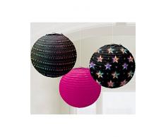 Amscan 241222 24 cm 70er Jahre Disco Fever Papier Laternen