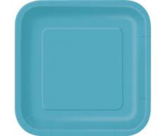 23 cm, quadratisch Party Teller, 14 Stück