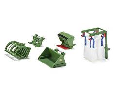 SIKU 3658, 5-teiliges Frontlader Zubehör-Set, 1:32, Passend für alle SIKU Traktoren mit Frontlader im Maßstab 1:32