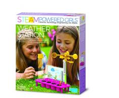 4M 00-04904 Die STEAM Powered Girls-Wetterstation Macht Kinder zu Wahren Wetterfröschen. Dieses Spielzeug ist die perfekte Ergänzung für EIN Kinderzimmer mit Forschergeist, bunt