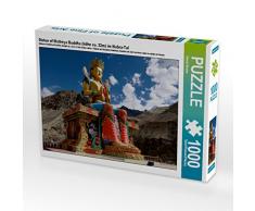CALVENDO Puzzle Statue of Maitreya Buddha (höhe ca. 32m) im Nubra-Tal 1000 Teile Lege-Größe 64 x 48 cm Foto-Puzzle Bild von Bernd Becker