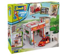 Revell Junior Kit 00850 Spielset Feuerwache 4 Robust zum Basteln und Spielen Im Maßstab 1:20 Level 1Modellbausatz für Kinder zum Schrauben