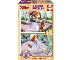 Educa 16369 - Holzpuzzle, Sofia die Erste, 2 x 16 Teilig