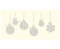 Ursus 18420062 - Silhouetten Tischlichter Filigrano Weihnachtskugeln, 115 g/qm, 5 Blatt, 14 x 27 cm, creme