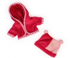 Bayer Design 83060 - Kleidung für Puppen Circa 30 cm, Jäckchen mit Mütze