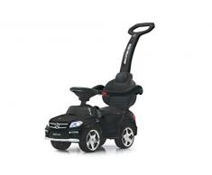 Jamara 460434 Rutscher Mercedes-AMG GL 63 2in1 – Kippschutz, Kofferraum unter der Sitzfläche, Schub- und Haltestange mit Rückenlehne und seitlichen Schutzbügel, Licht vorne und hinten, schwarz