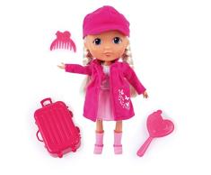 Bayer Design 9306100 - Funktionspuppe Lisa Travel Set, 30 cm, Mehrfarbig