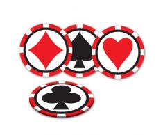 Beistle Casino Untersetzer (Verschiedene Designs) (8/Pkg)