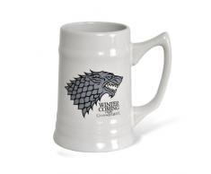 Elbenwald Game of Thrones House Stark Krug lizenziert zur Serie 500ml mit Wappen und Logo Keramik in Geschenkverpackung