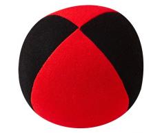 Jonglierball: HENRYS Beanbag Superior (Velours) 67mm, schwarz-rot