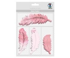 Ursus 56480003F Deko Papierfedern, rosa, 24 Stück, Federn