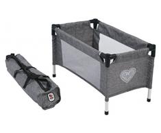 Bayer Chic 2000 652 76 Reisebett für Baby-Puppen, Jeans grau