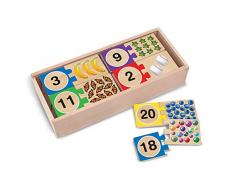 Melissa & Doug Selbstkorrigierendes Holzpuzzle - Zahlen (40 Teile)