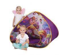 John 77024 Pop-Up Spielzelt Feen Blütenhaus Kinderzelt Feenhaus für Mädchen Kinderzimmer Garten drinnen draußen Zauberstab Feenflügel Feenstab, lila