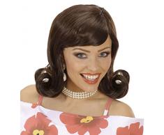 Widmann 50er Jahre Flip S Perücke Braun für Haarschmuck Fasching