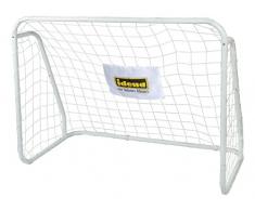 Idena 40099 - Fußballtor aus Metall mit Netz, ab 6 Jahren, ca. 124 x 96 x 61 cm, schnelle Montage, ideal für Garten, Park, Strand oder Halle