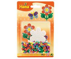 Hama 4188 Kleine Blister-Packung Blume, Bügelperlen Midi, ca. 350 Stück inklusive Stiftplatte und Zubehör