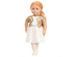 Our Generation 44429 Doll in Sequin Outfit, Puppe Holiday Hope, 46 cm
