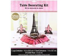 Amscan International 280058 A Day in Paris Tisch Deko-Set