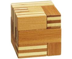 Philos 6057 - Somawürfel, Bambus, Green Games, 7 Puzzle Teile, Knobelspiel