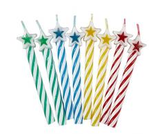 amscan 9900772 Sortiert Kerzen mit Stern