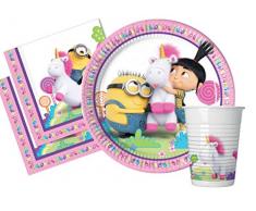 Ciao – Minion Fluffy Kit Party Tisch, mehrfarbig, L (24 Personen), y4679
