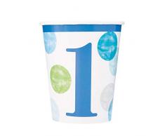 Unique Party 73306 Papierbecher, blau