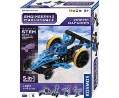 KOSMOS 616298 Engineering Makerspace - Kinetic Machines, 5 Technik-Modelle konstruieren, Experimentierset für Kinder ab 8 Jahre, mehrsprachige Version (RU, RO, BG, CRO, SVN, EN, Nicht DE)